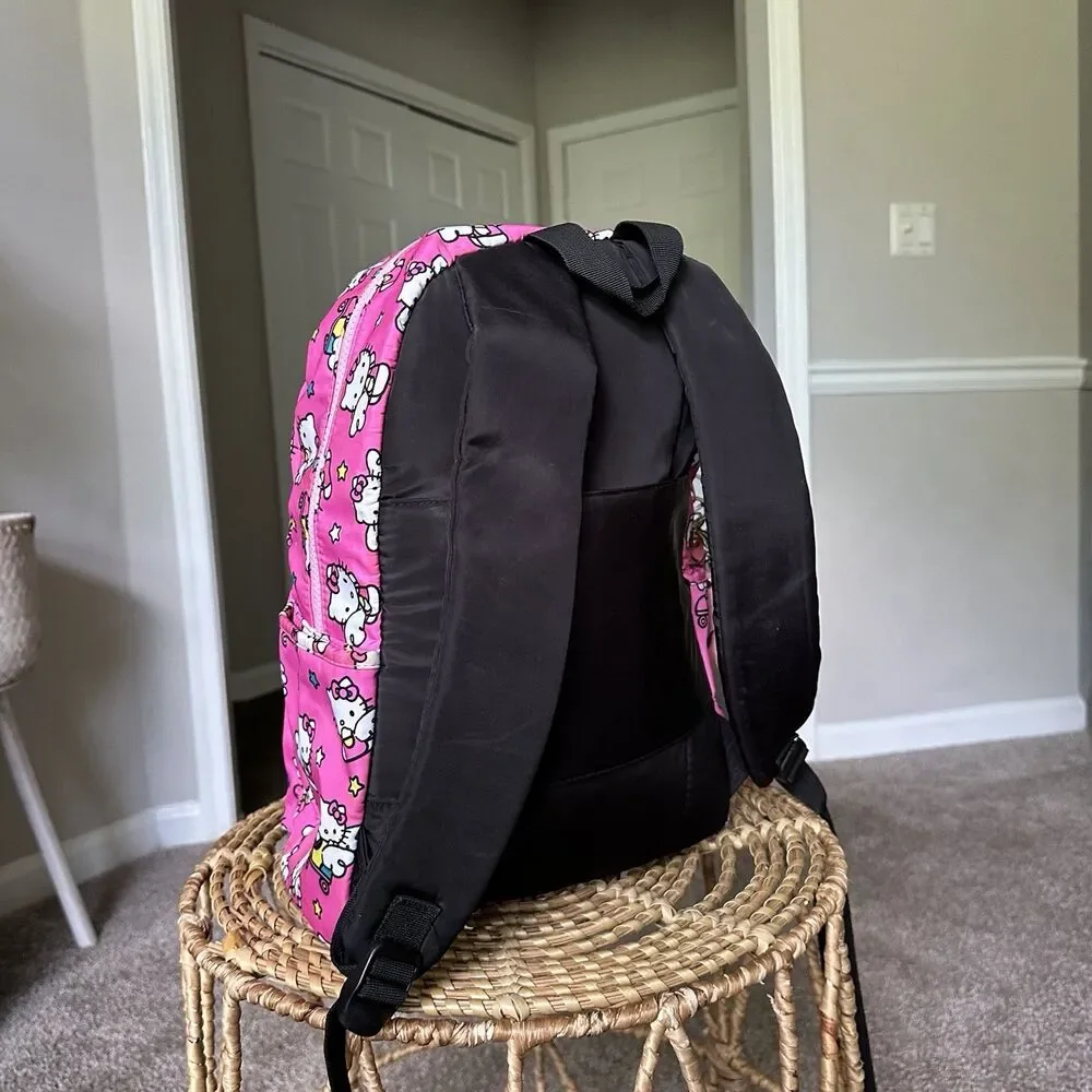 Hello Kitty Pink Backpack Print Pink Bioworld School Travel Strap